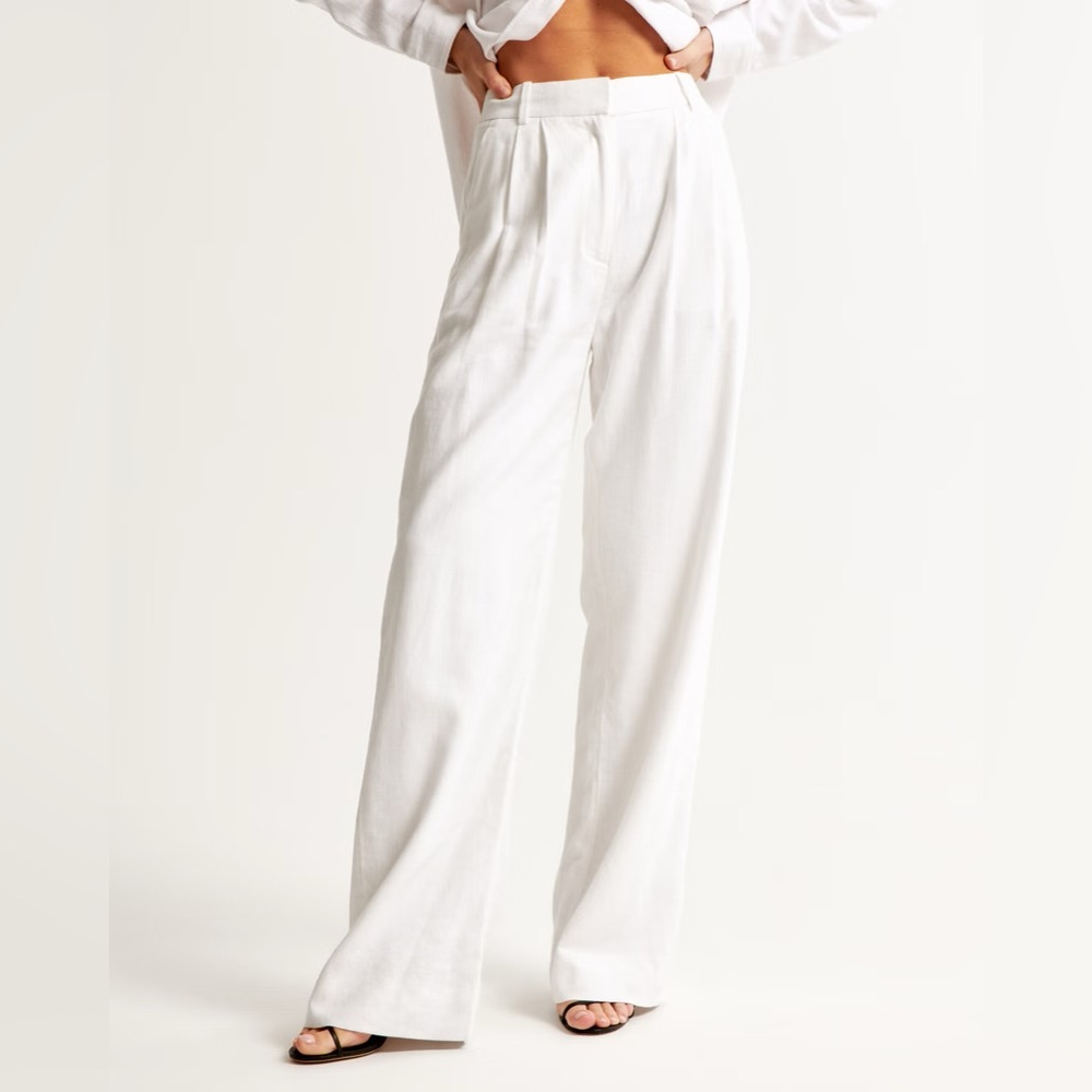 A&F Sloane Tailored Linen-Blend Pant 24R